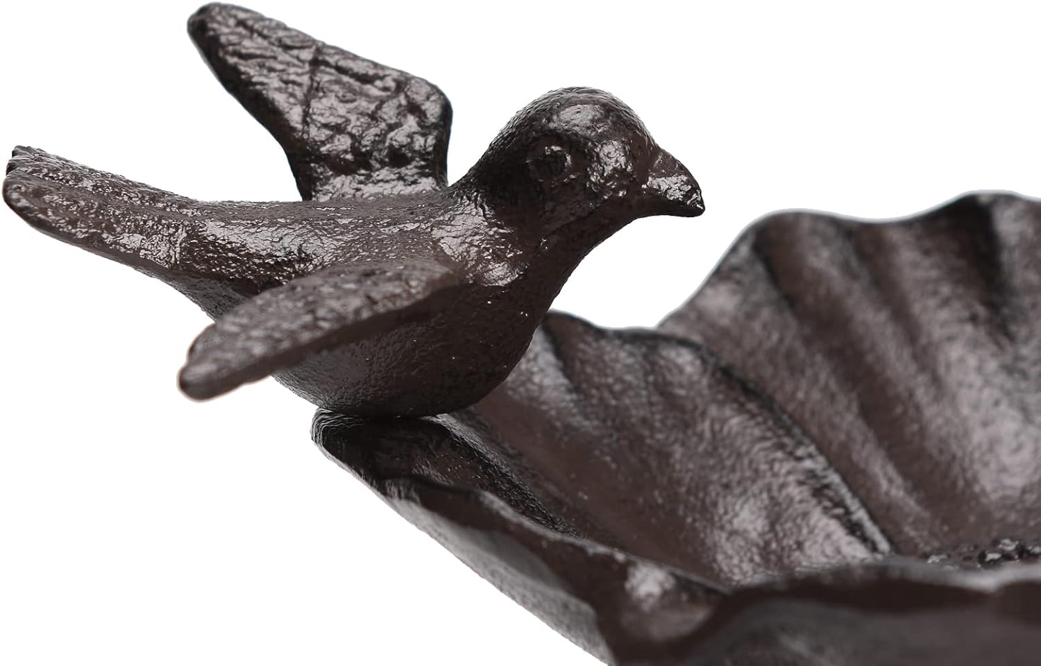 BRASSTAR Cast Iron Bird Feeder Rustproof Lotus Leaf Shape Bird Bath for Outdoors Patio Yard Garden Villa Decoration TQGJPT171