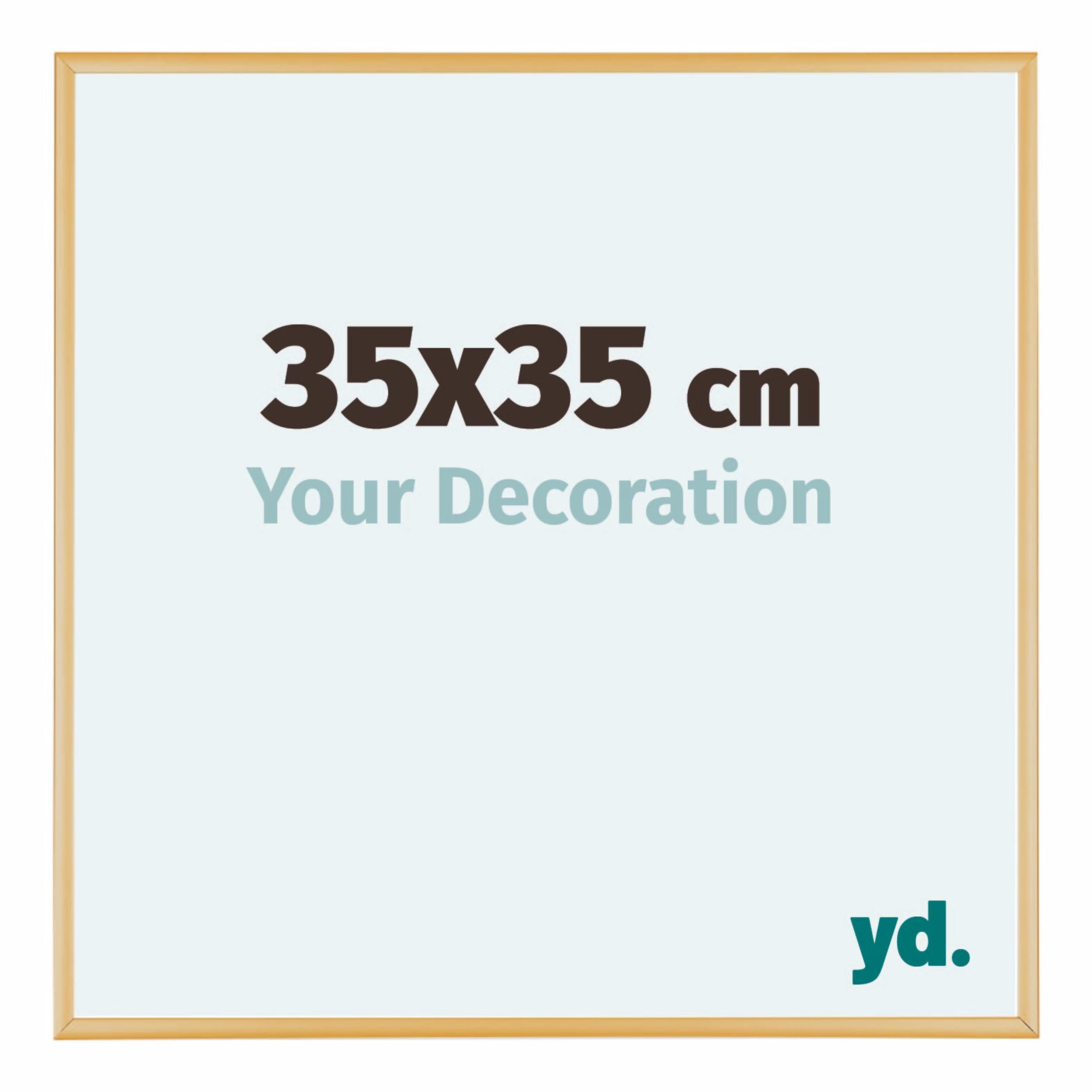 Your Decoration - Picture Frame 35x35 cm - Gold Vintage - Decorative Wall Frame in Aluminium with Antireflection - Frame 35x35 - Kent