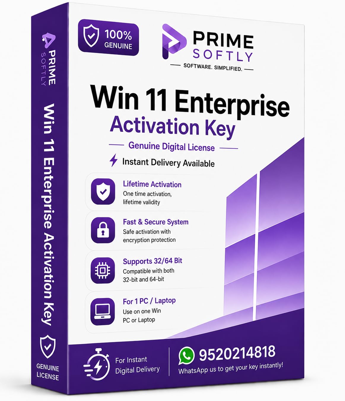 Genuine Digital Activation Key for Win 11 Enterprise One Time Setup Lifetime Validity-image-16