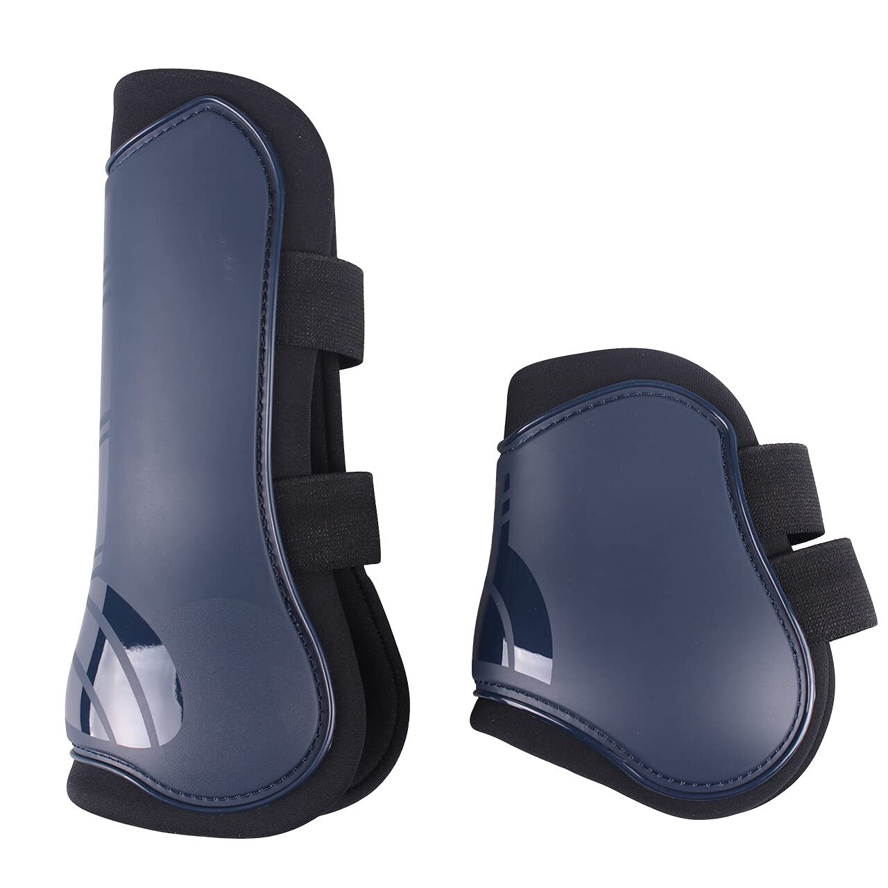QHP Gamaschen-Set vorne und hinten 4er Set Polyurethan mit Neoprenfutter (Pony, Navy)