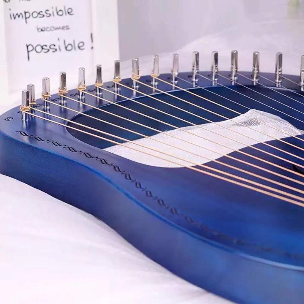 Haltbare Leierharfe, Mahagoni Instrument Saiteninstrument, 19 Saiten Mahagoni Lyre Mit Stimmschlüssel Und Tragetasche für Musikliebhaber Anfänger Einfach Zu Bedienen
