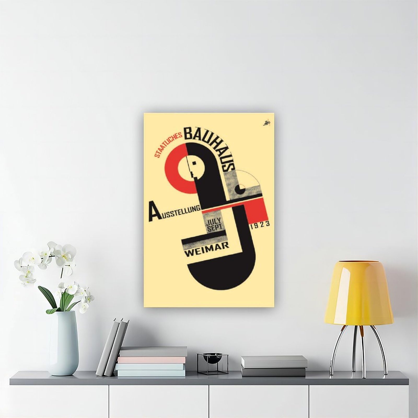 Bauhaus Exhibition 1923 - Póster decorativo para pared, bar, restaurante, garaje, cafetería, regalo sin marco, 50 x 75 cm