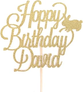 Atelier Elegance ANY NAME Hoppy Birthday Cake Topper, Bunny Birthday Cake Topper, Easter Birthday