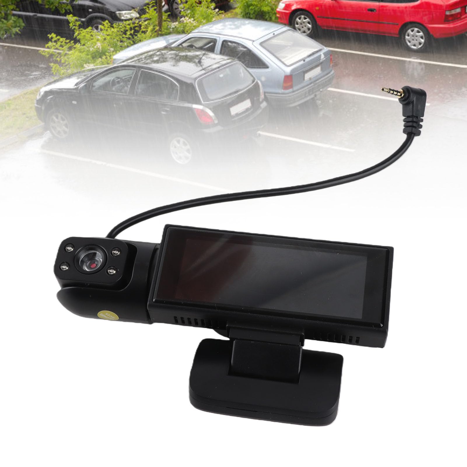 Registratore di Guida per Auto 3.16i Registrazione Anteriore Posteriore Telecamera per Cruscotto per Auto HD Parcheggio Notturno per Retromarcia Monitora La Sua Funzione di