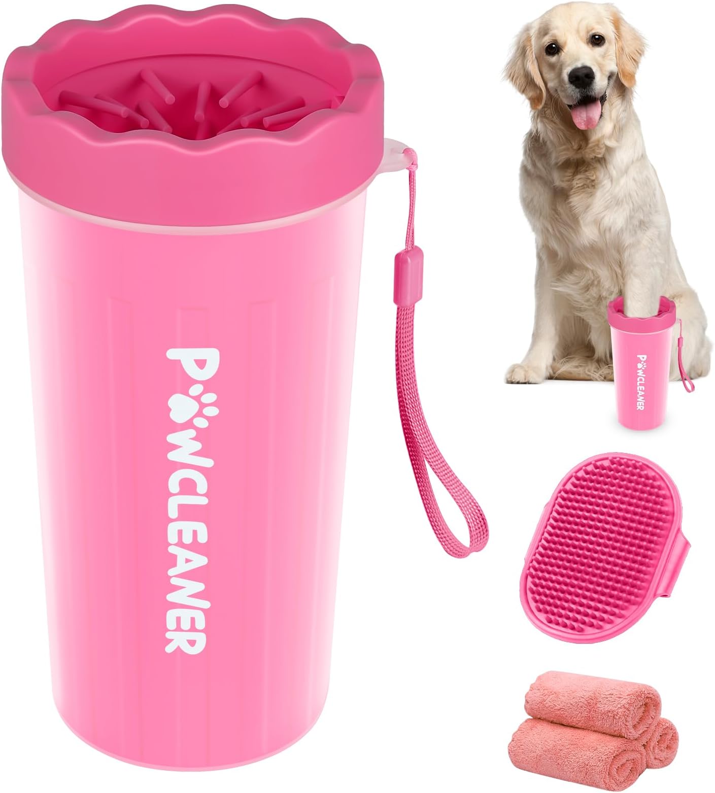 dog paw cleaner big pink
