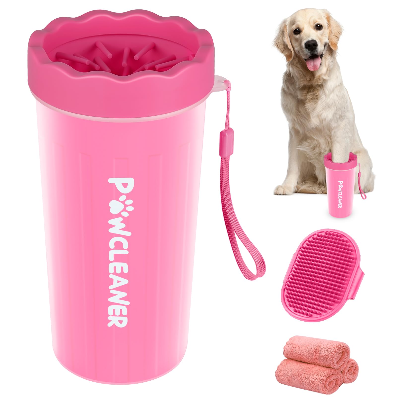 dog paw cleaner big pink