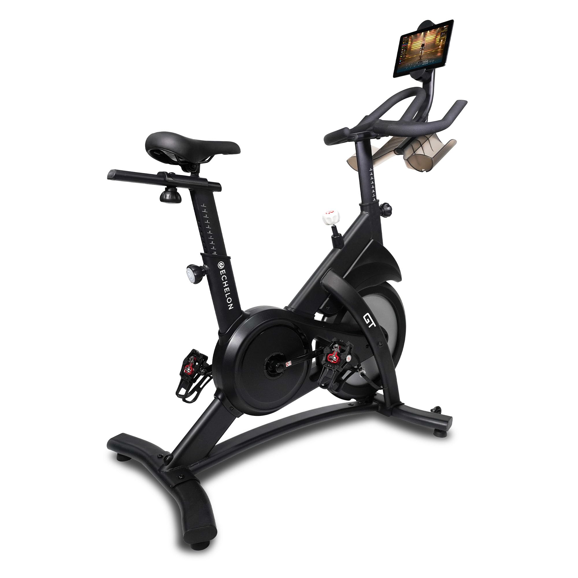 Echelon Indoor Cycle GT Smart Connect Home Cardio Fitness Workout Stationary Exercise Bike w/Bluetooth, 32 Quiet Magnetic Resistance Levels, Device Holder, Comfortable Seat Cushion, SPD Shoe Clips