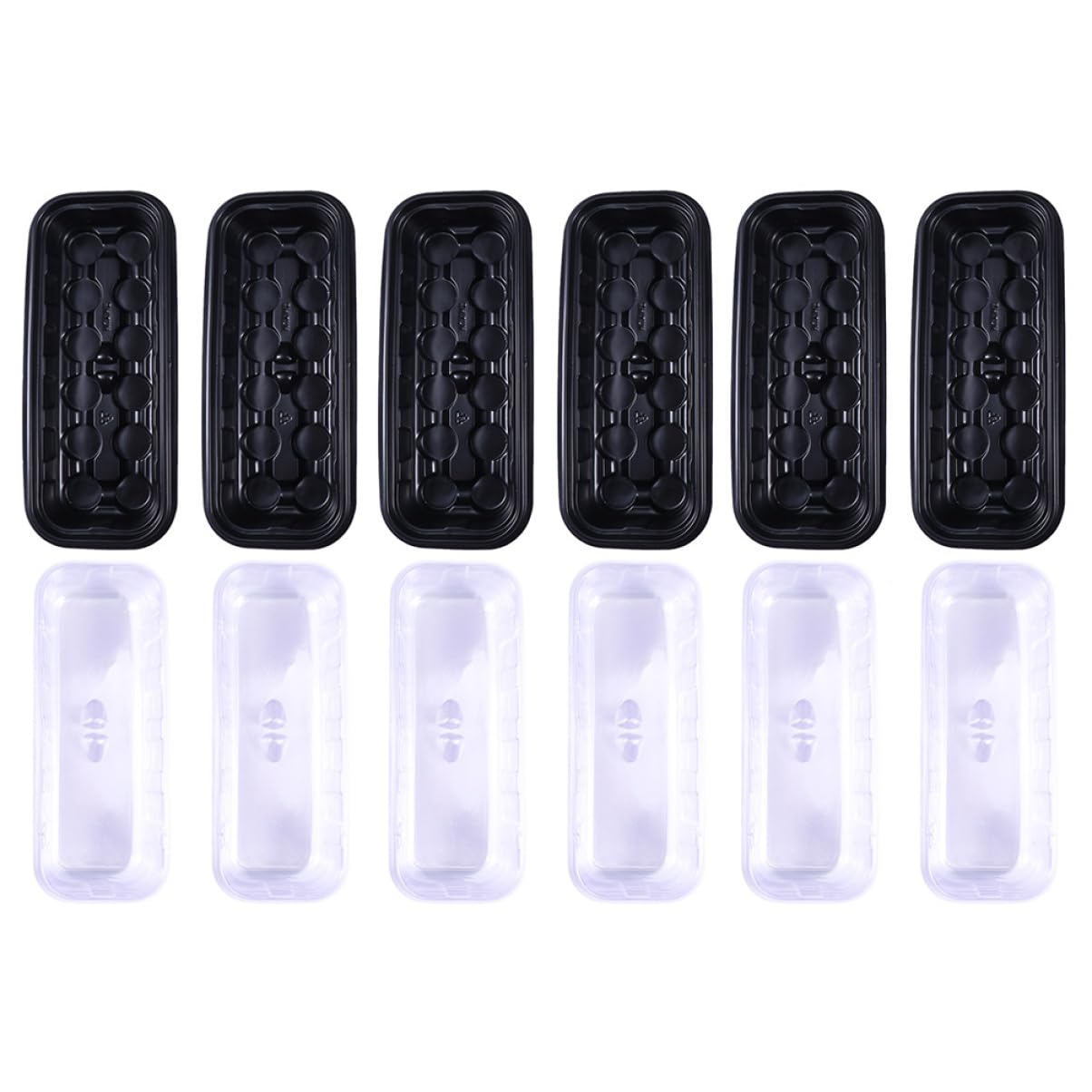 Toddmomy 12 Set Vassoi per Semina con Celle Contenitori per Germinazione Piante con Trasparente per Microgreens e per Giardinaggio e Coltivazione Lattuga