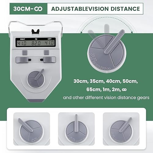 Miniatura 4 de Huanyu Medidor de Pd Led Pupilometer con almohadilla de nariz mejorada Medidor de distancia de pupila Medidor de brillo Precisión Pupilómetros