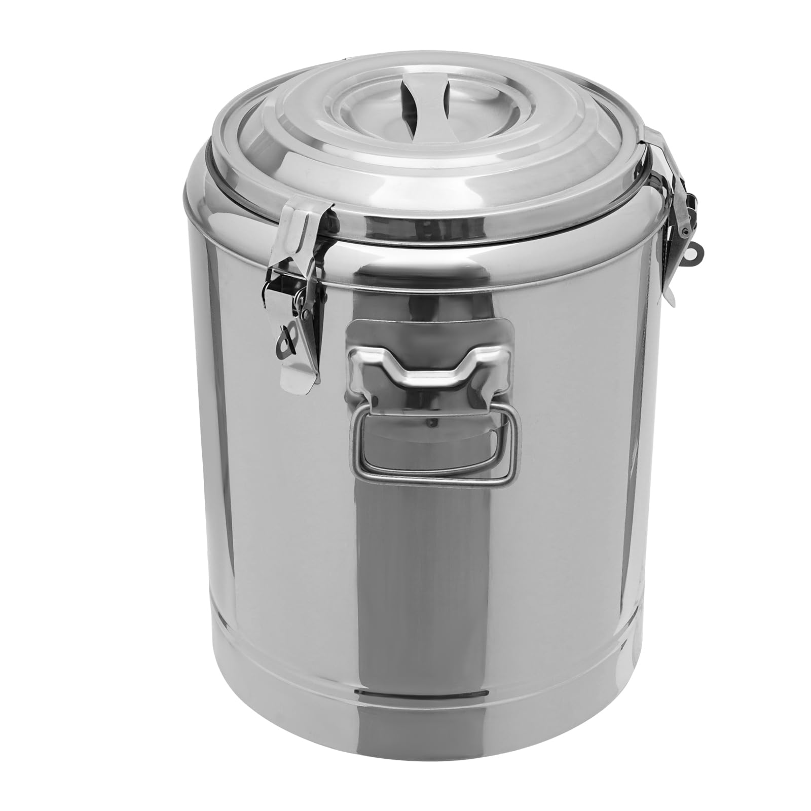 Thermobehälter für Essen 14L Edelstahl Isolierter Eimer mit Deckel – Transportbehälter mit Tragegriffen & Spannverschluss, hält Speisen 12h heiß & 24h kalt, für Gastro Camping Picknick
