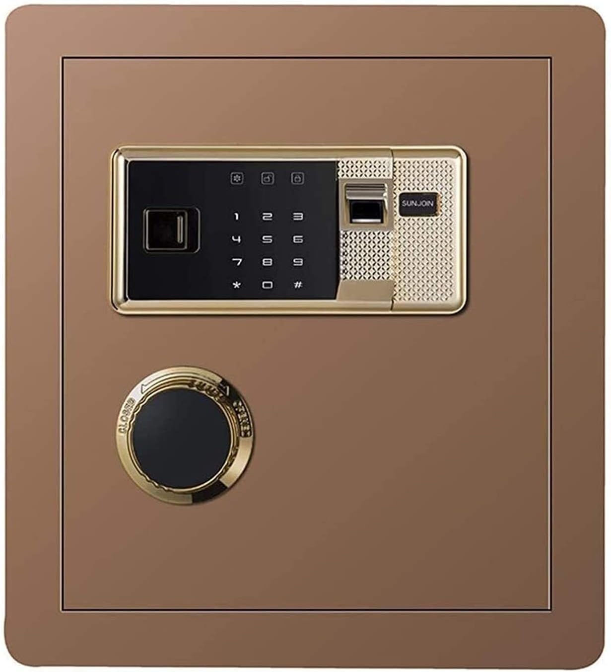 strongbox and Durable Fireproof Waterproof Safes 36X33X40cm Electronic Digital Box Biometric Fingerprint Home Steel Safe Led Display for Office Hotel Jewelry n Cash Use Storage
