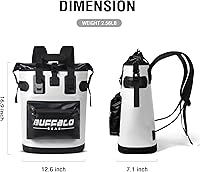 Vista 7 de Buffalo Gear Mochila enfriadora de 18 L, 30 L, a prueba de fugas, para camping, enfriador, enfriador, para picnic, playa, senderismo, parque, pesca