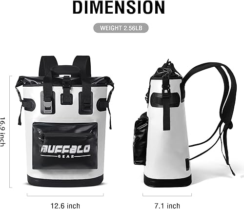 Miniatura 7 de Buffalo Gear Mochila enfriadora de 18 L, 30 L, a prueba de fugas, para camping, enfriador, enfriador, para picnic, playa, senderismo, parque, pesca