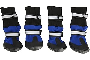4Pcs Waterproof High Top Dog Boots