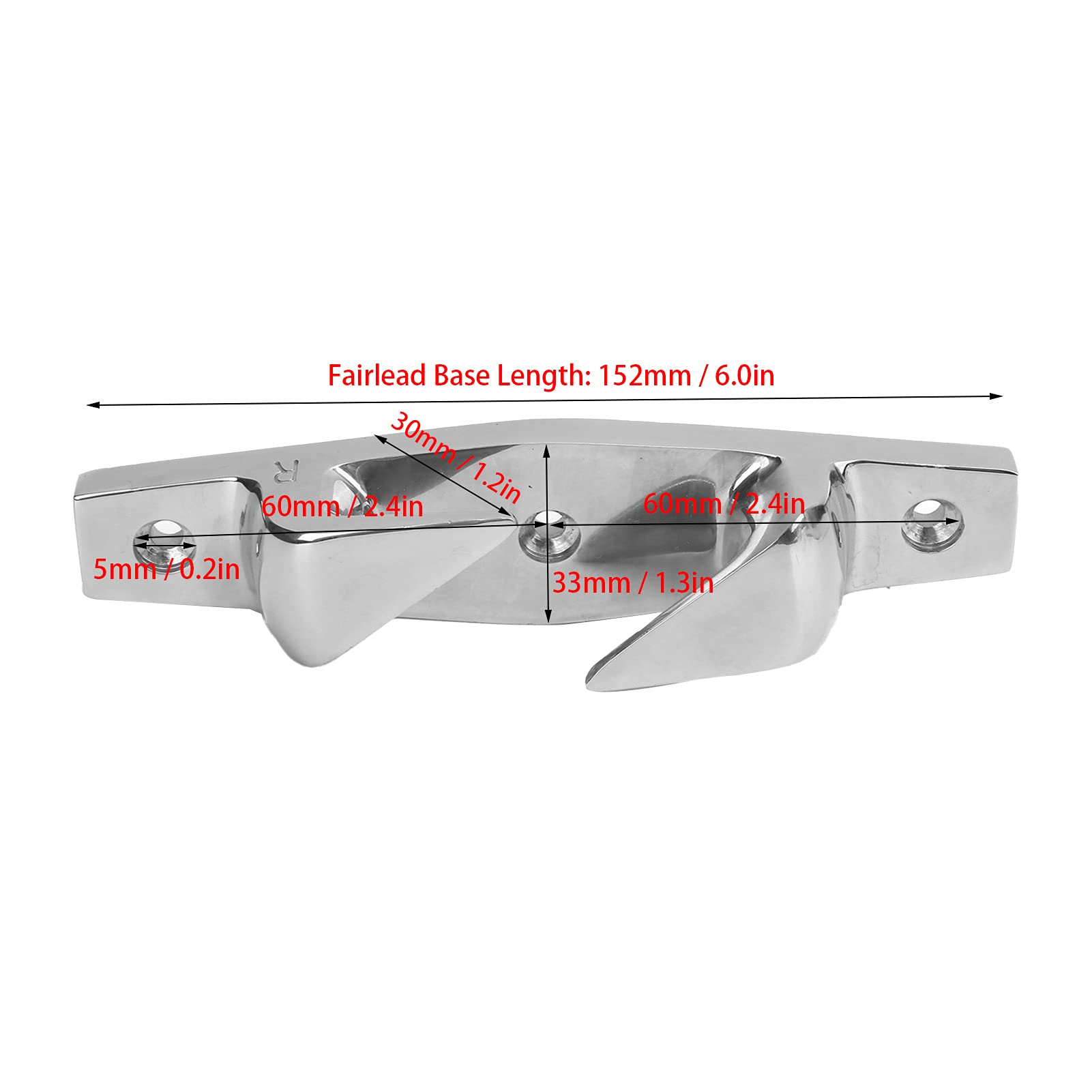 Yuecoom Right Bow Chock, Heavy Duty Bow Chocks, Anchoring Mooring Cleats, Stainless Steel Hollow Fairlead for Mooring and Anchoring Ships, Simple Installation
