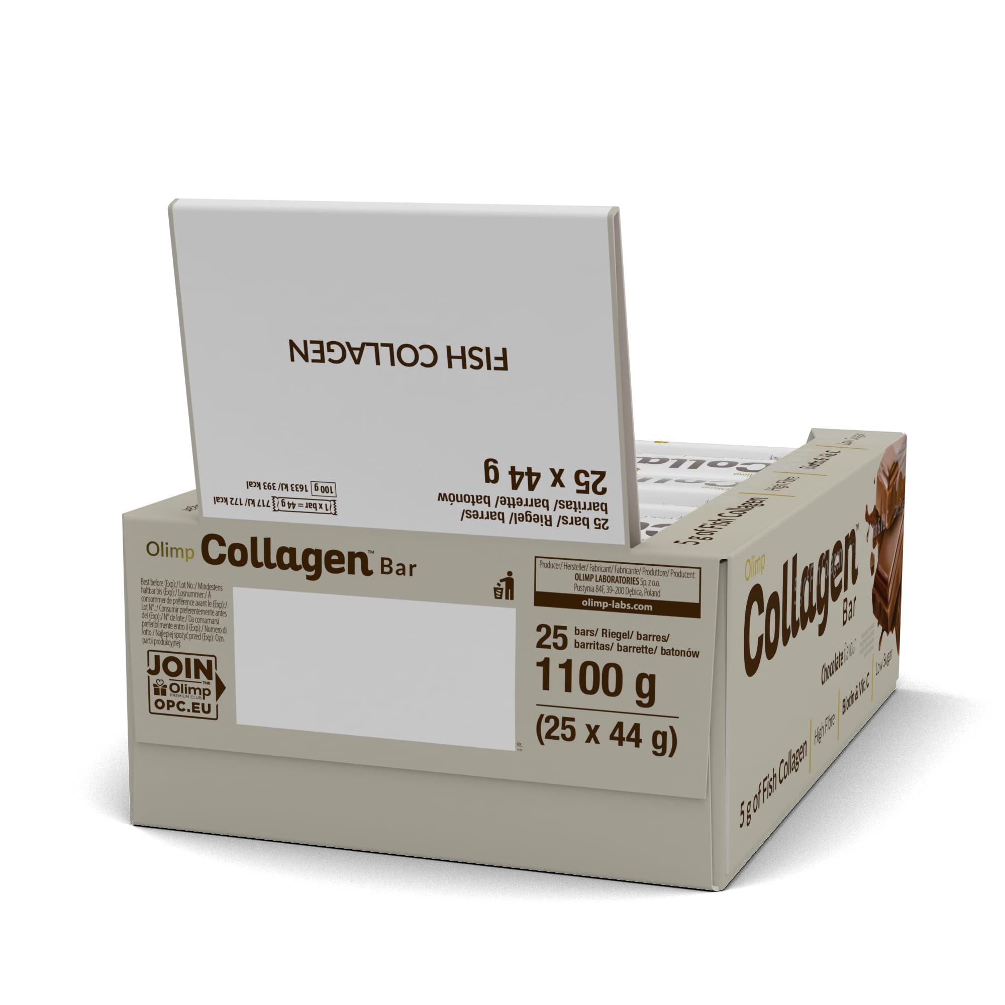 Olimp Proteinriegel - Collagen Bar 25 x 44g Chocolate | Powerbar Riegel