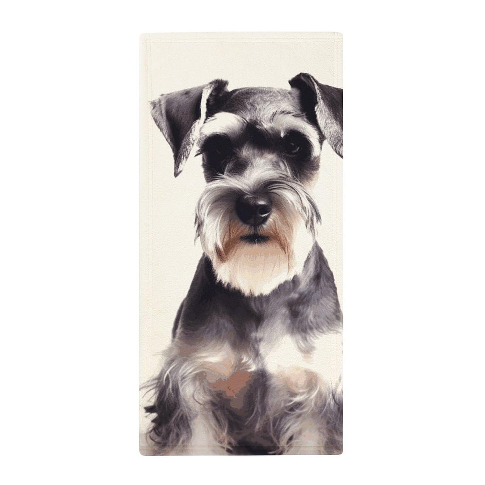 JTREHY Well-Behaved Schnauzer Towel Soft Lightweight Microfiber Towel Highly Absorbent Quick Drying Towels Male and Female Premium Quality Perfect for Daily Use