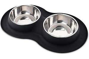 Double Dog Bowl Pet Feeding Station for Mini Cats (MIini for Puppies)