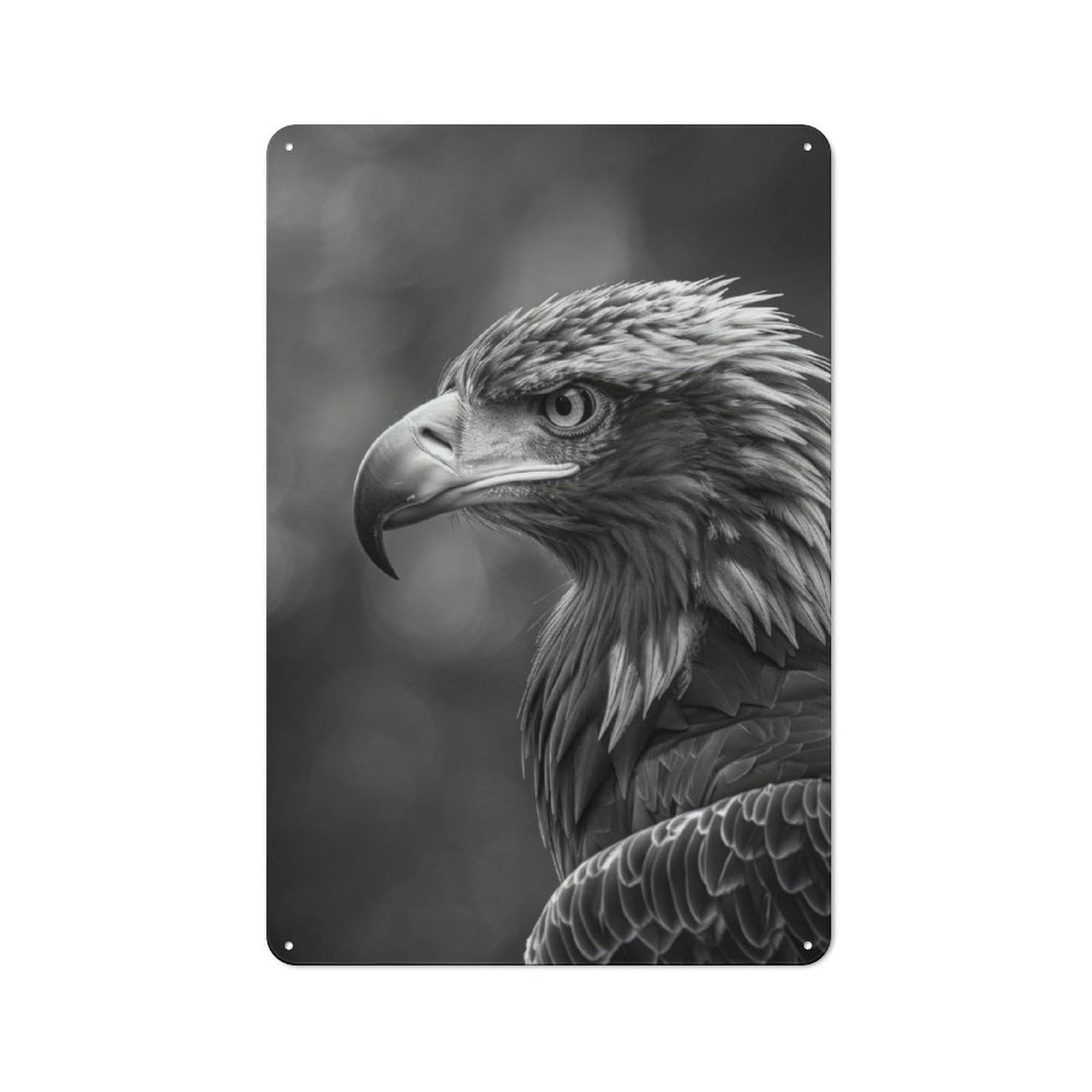 Junmoney American Eagle Printed Metal Sign 30X20cm For Living Room Or Hallway, For Home Wall Decor Collectors