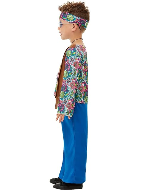 Foto 4 de 8 de Funidelia - Disfraz de Hippie para niño Talla 3-4 años Años 60, Hippie, Flower Power, Décadas - Multicolor