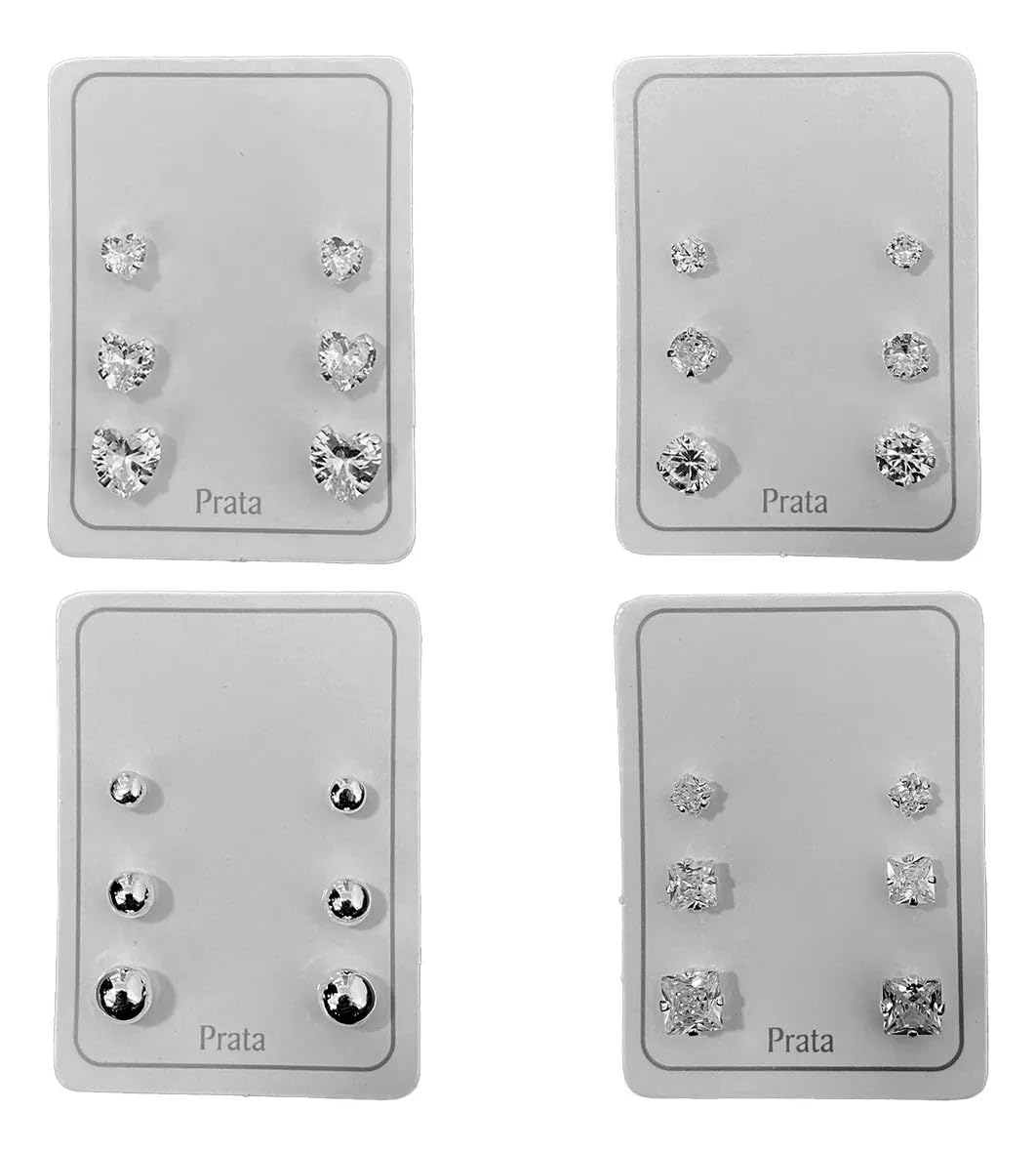 Trio Encantador: Kit com 4 Trios de Brincos Prata – Total de 12 Pares nos Tamanhos 3mm, 4mm e 5mm! em promoção! Veja a oferta e mais achadinhos de Bijuterias 2 Hoje é o melhor dia para comprar Trio Encantador: Kit com 4 Trios de Brincos Prata – Total de 12 Pares nos Tamanhos 3mm, 4mm e 5mm! com aquele preço maroto! Promoção! Aproveite a oferta! 2