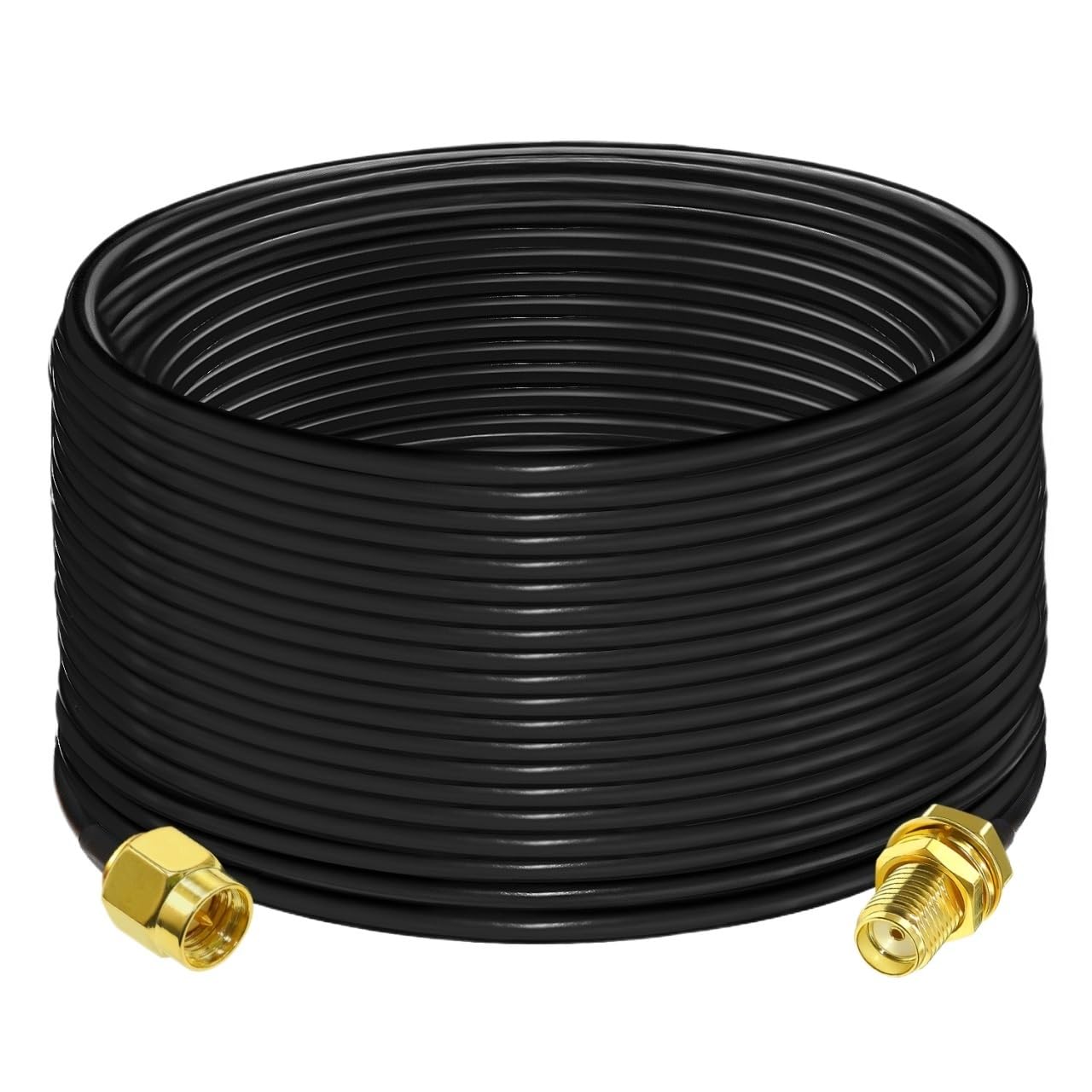 LIHUA RG58 Cavo coassiale SMA maschio a SMA femmina, cavo di prolunga a bassa perdita coassiale per 3G 4G LTE W/i/Fi an/te/na Wireless LAN (20 m (20 m)