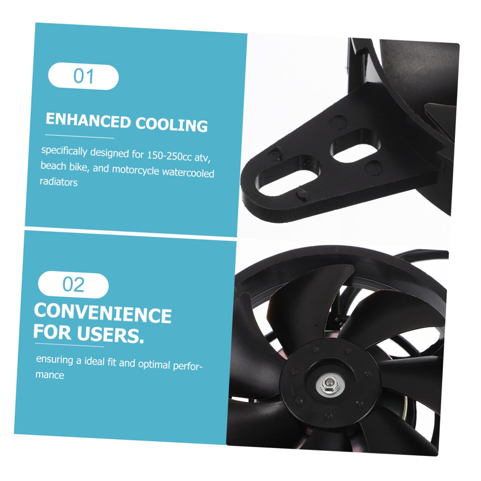 SOIMISS Ventilador de Enfriamiento 150-250 para Radiador de Aceite Negro