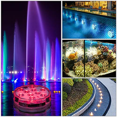 Sanfant Poolbeleuchtung Unterwasser, Magnetisch Wasserdichtes Unterwasser Licht, 13 LEDs RGB Farbwechsel, Unterwasser… – Bild 7
