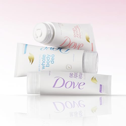 Image of Dove Whole Body Deodorant Aluminum Free pH Balancing Cream Raspberry & Rose for 72h Odor Control 2.5 Oz,(Pack of 2)