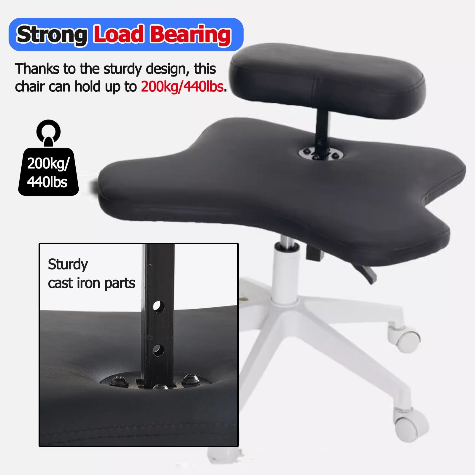 Chaise Ergonomique à Pieds croisés Generic - Moderne - Chaise de Bureau à Pieds croisés - Roulettes verrouillables - Améliore la posture assise - Cuir de fibre - Color5 - Uni - Bureau