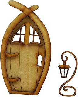 SECFOU 1 Conjunto 4 Pçs Decoração De Jardim Mini Casa De Bonecas Acessórios Para Casa De Bonecas Em Miniatura Casa De Bonecas Em Miniatura Porta De Madeira Porta De Madeira Em Miniatura