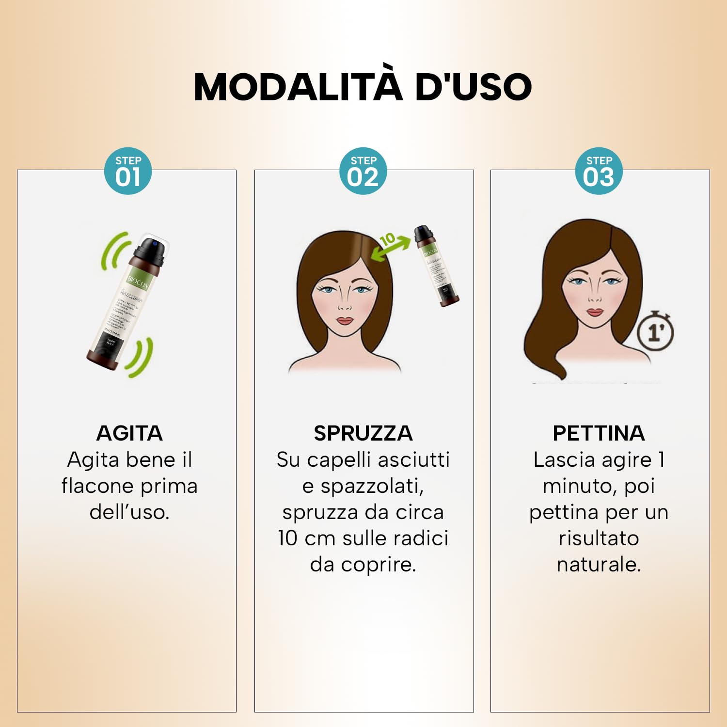BIOCLIN Bio-Colorist Spray Ritocco Nero – 75 ml – Copertura Istantanea della Ricrescita Con Olio di Argan e Pantenolo – Risultato Naturale, Non Macchia e si Rimuove con lo shampoo. (Confezione da 2)