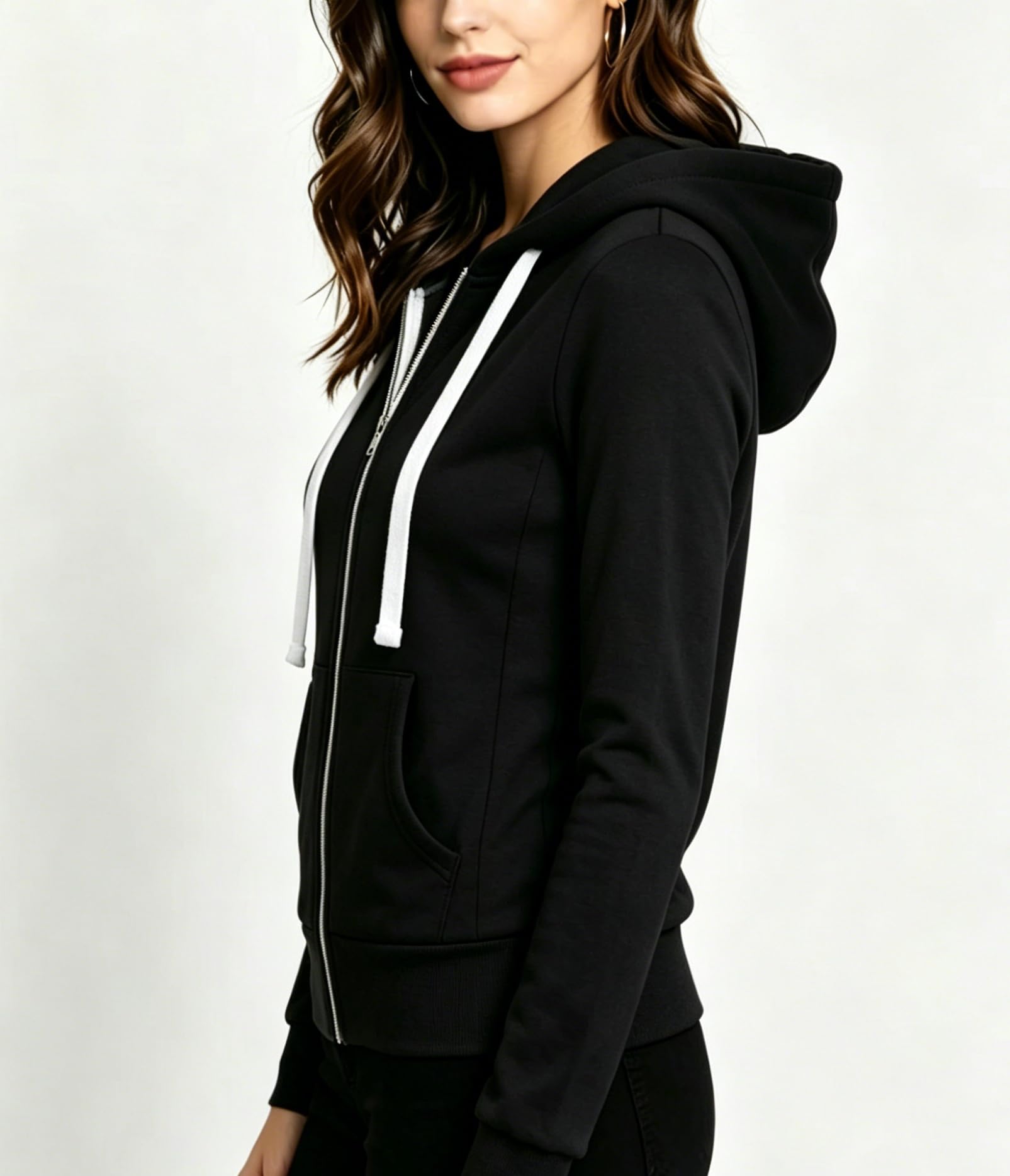 Damen Jacke Sweatjacke Hoodie Sweatshirt Pullover Oberteile Kapuzenpullover