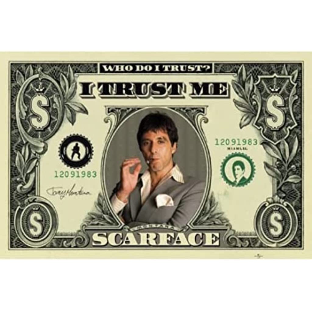 Pyramid Multi-Colour International Scarface Dollar Maxi Poster