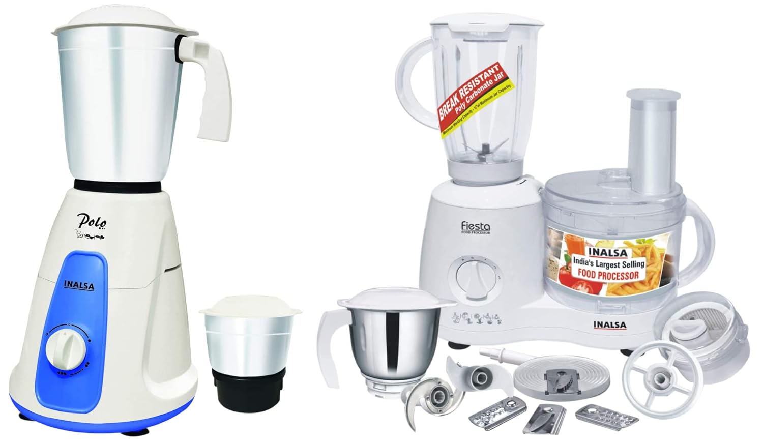 Buy Inalsa 650W Food Processor With Break Resistant Processing Bowl