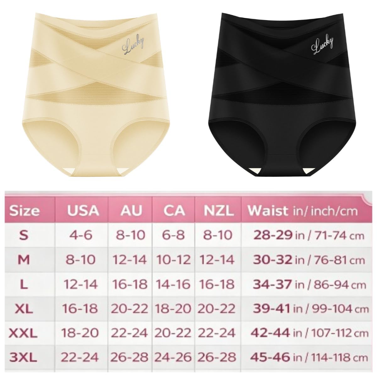 Belayan Culotte Haute Gainante Spécial Post Partum,Lot de 5 Culottes Gainantes pour Femme,Gainant Ventre Invisible Respirant,pour Post-Partum,Sport et Port Quotidien