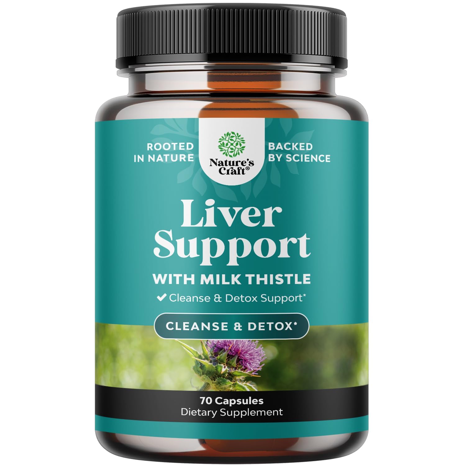 Liver Cleanse Detox & Repair 70 Capsules - Herbal Liver Support Milk Thistle Supplement - Silymarin Milk Thistle Supplements with Dandelion Root, Choline, Beetroot & Artichoke Extract