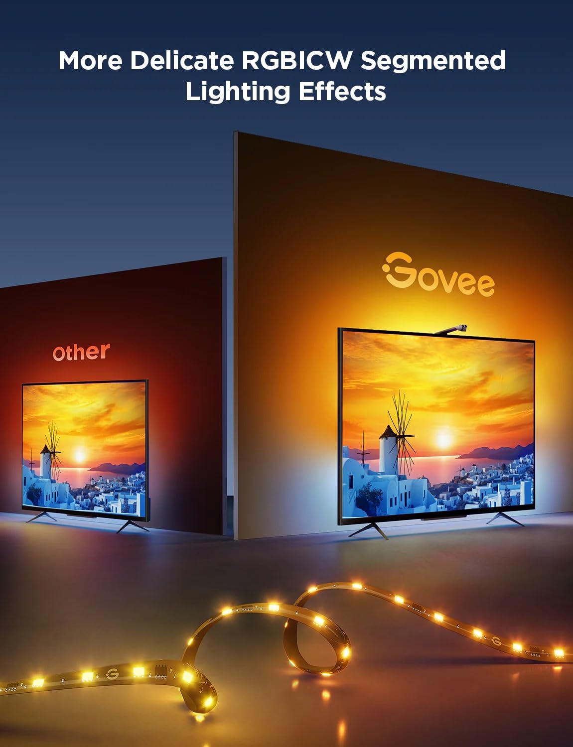 Govee TV Backlight 3 Lite Eclairage Pareja Inteligente Bing Wi-Fi/Bluetooth