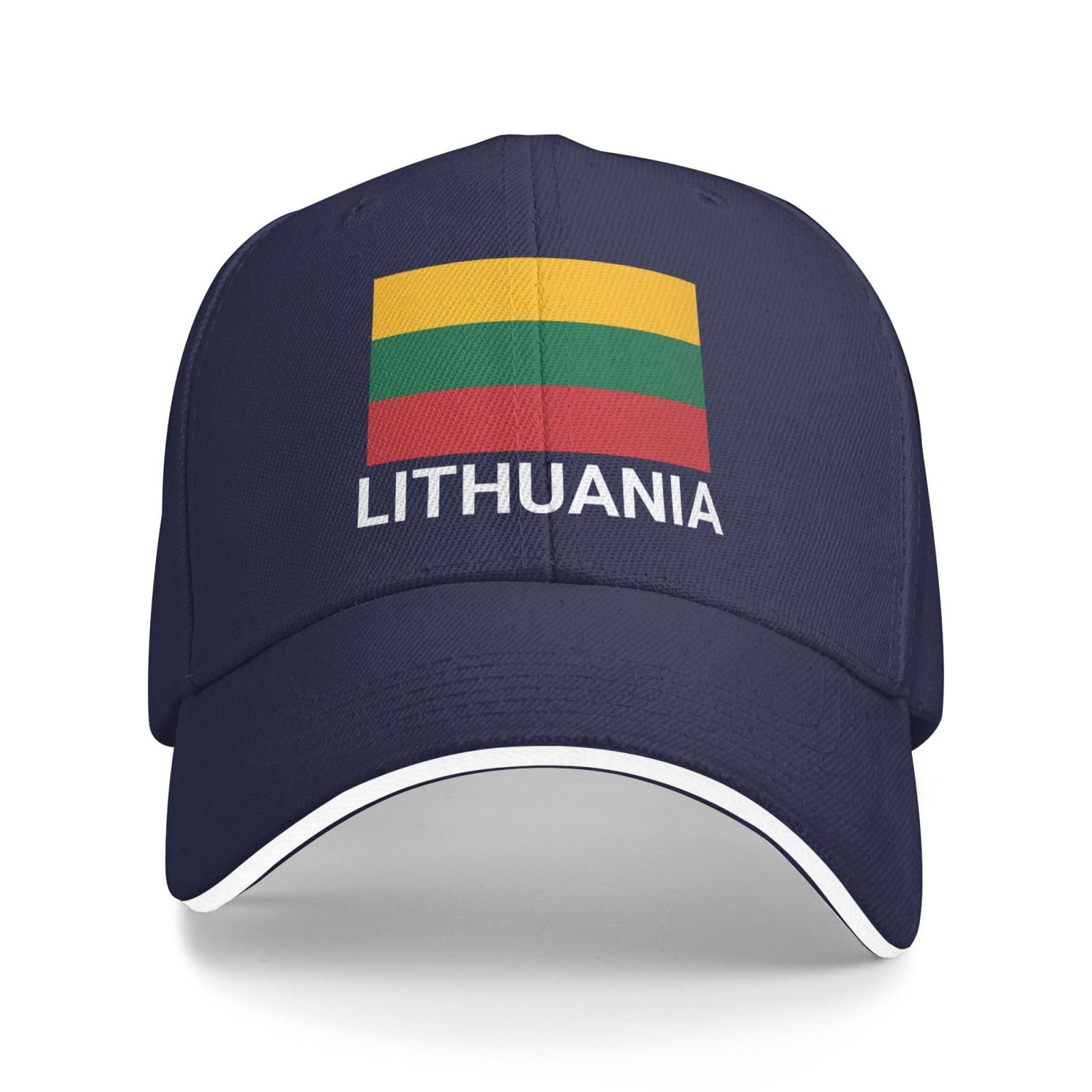Support Lithuania Flag Hat Lithuanian Caps for Men Women I Stand with Lithuania Baseball Cap Trucker Hats Navy Blue