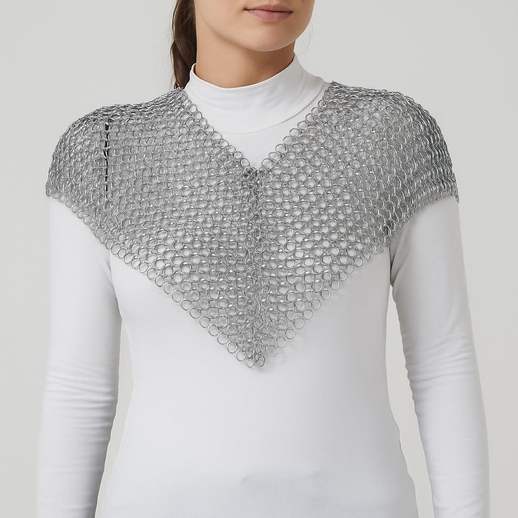 Aluminum Chainmail V Bra Top – Women's Festival Crop Top