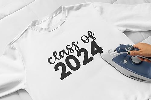 Miniatura 2 de Class Of 2024 Words Iron On Decal, Grad Heat Transfer Patch, HTV Graphic Class of Vinyl Applique, DIY Crafts, Pick Size Color, Iron-On Almost