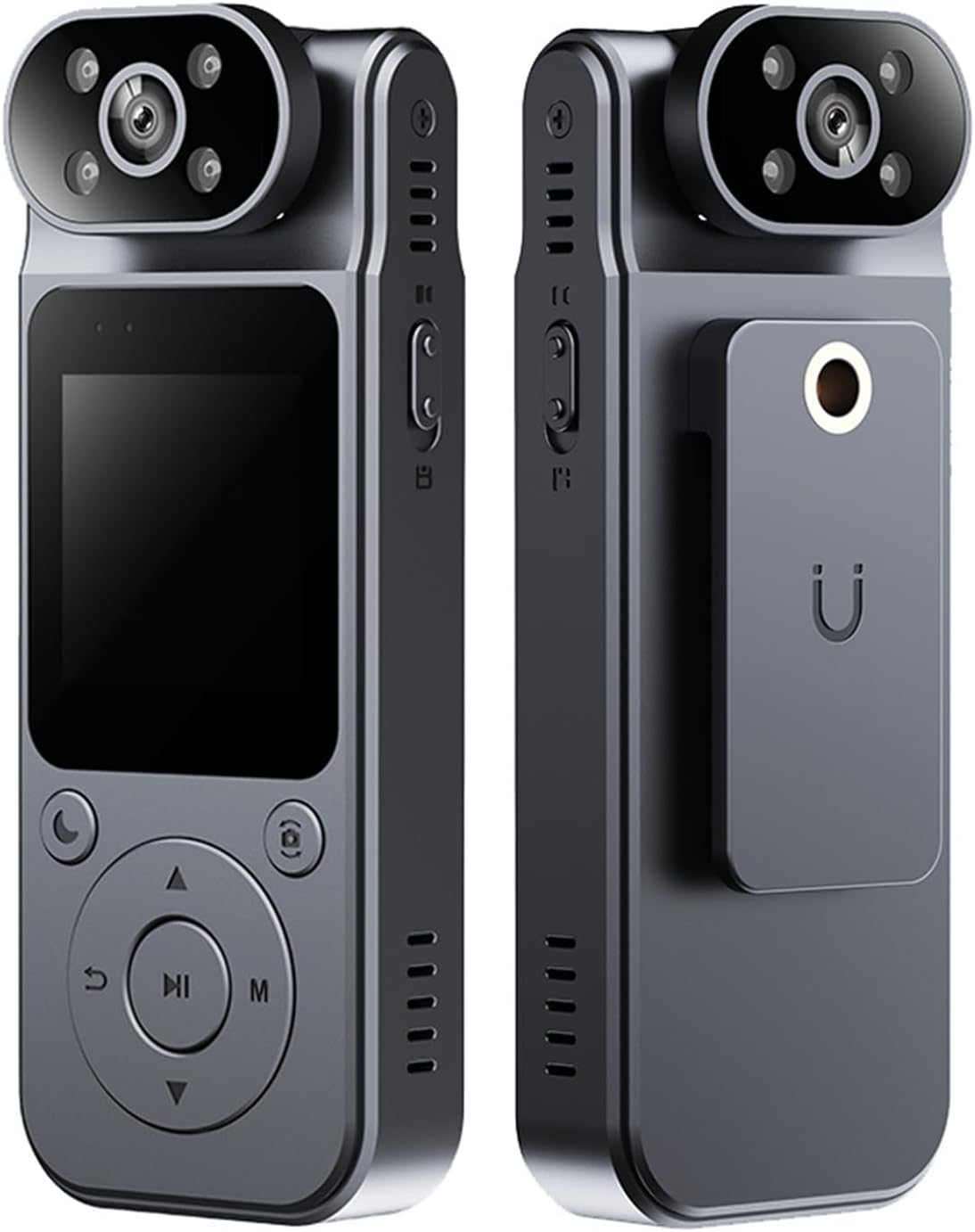 L19 Body Worn Camera 1080P High Resolution With Back And Rotatable Lens For Journalists And Adventurers