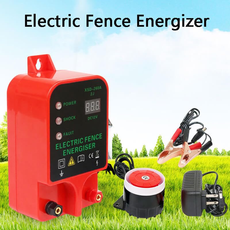 Miniatura 4 de Electric Fence Energizer Controlador de cargador eléctrico para valla para contención de ganado, aves de corral, controlador de mascotas para