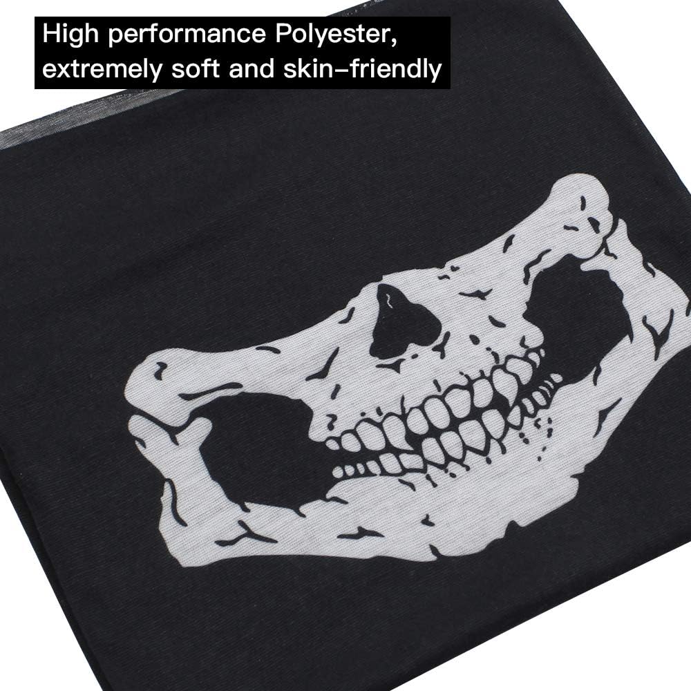2 Piezas Máscara de Calavera Pasamontañas Bandana de Calavera Máscara Mágica para Halloween Motocicleta y Bici Senderismo Camping