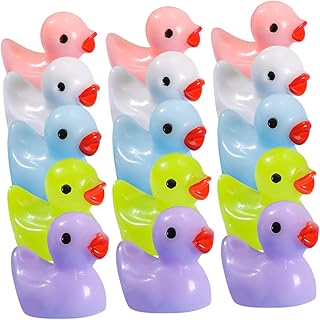 MERRYHAPY 100 peças mini pato de resina decoração de carro patos em miniatura patos pequenos mini brinquedos em miniatura estátua de pato de resina estatuetas de pato jardim estátuas de pato minúsculo micro paisagem bolo de pato