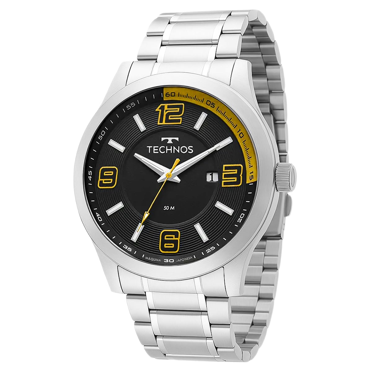 Relógio Masculino Technos Aço Prata Mostrador Preto Fosforescente Calendário 50M Resistente Água Pulseira Inox Analógico 2115KLM1L em promoção! Veja a oferta e mais achadinhos de Relógios de pulso 2 Hoje é o melhor dia para comprar Relógio Masculino Technos Aço Prata Mostrador Preto Fosforescente Calendário 50M Resistente Água Pulseira Inox Analógico 2115KLM1L com aquele preço maroto! Promoção! Aproveite a oferta! 2