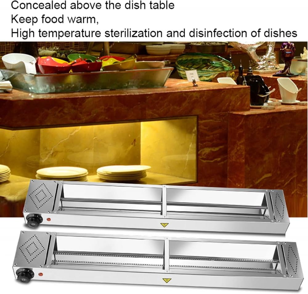 Lampara Calentar Comida,Lamparas para Calor Alimentos, Temperatura Ajustable Calentador De Platos, Lampara Calentadora Comida para Buffet, Restaurante, Cantina, Pizza