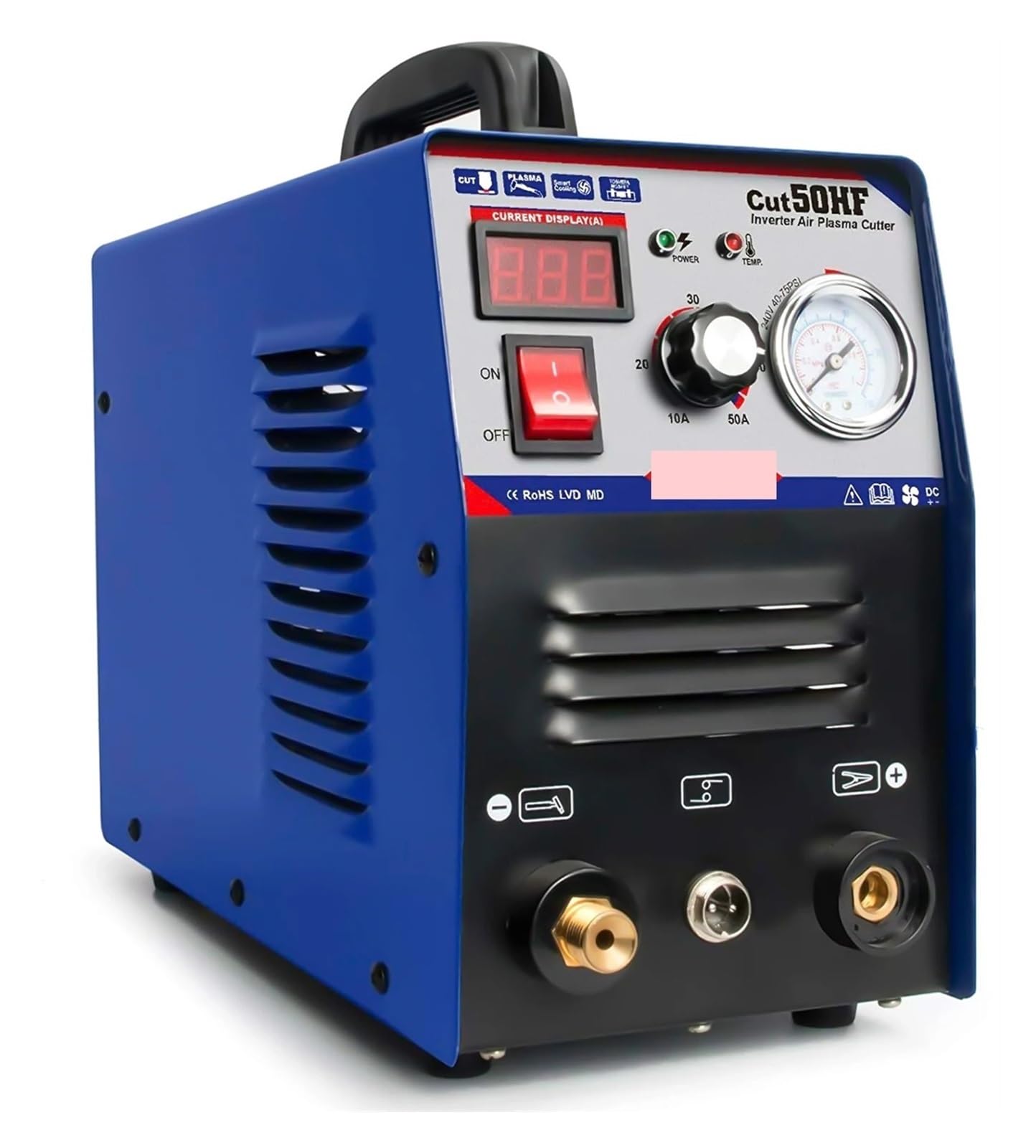 Plasma Cutter, Cut 50 Air Plasma Cutter HF Cutting Device 10-50A DC Inverter Welding Machine for DIY & Home Workshops