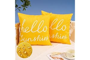 Hello Sunshine Outdoor Pillow Covers: Vibrant Yellow Decor for Summer Fun