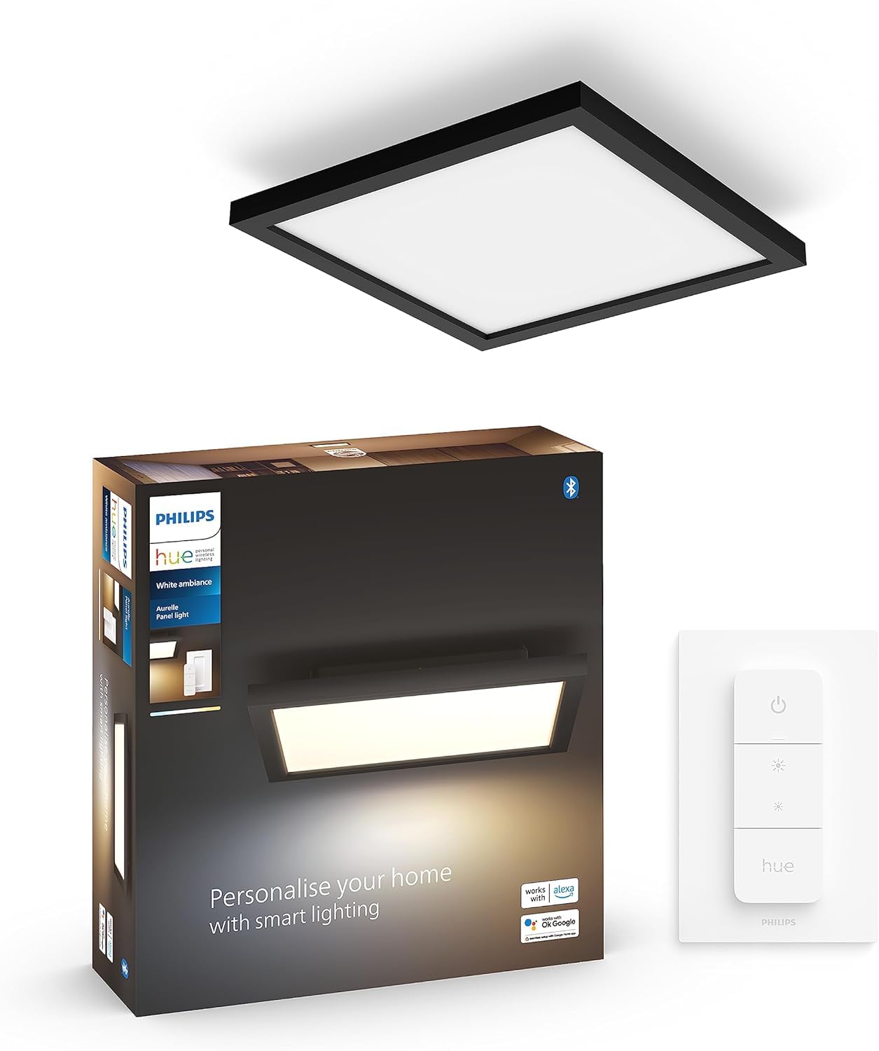 Plafonnier LED connecté Aurelle Philips Hue, un luminaire chic et moderne pour votre intérieur